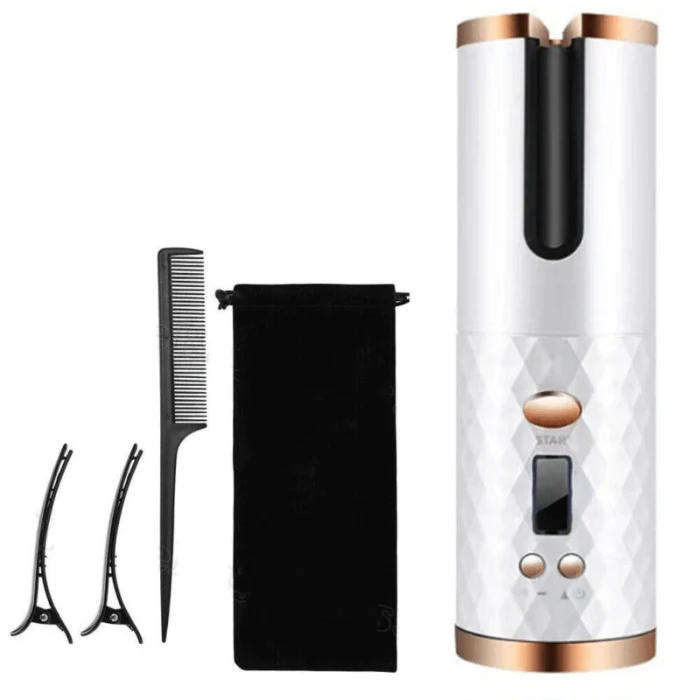 Wireless LCD Ceramic Auto Rotating Hair Curler - Image 6