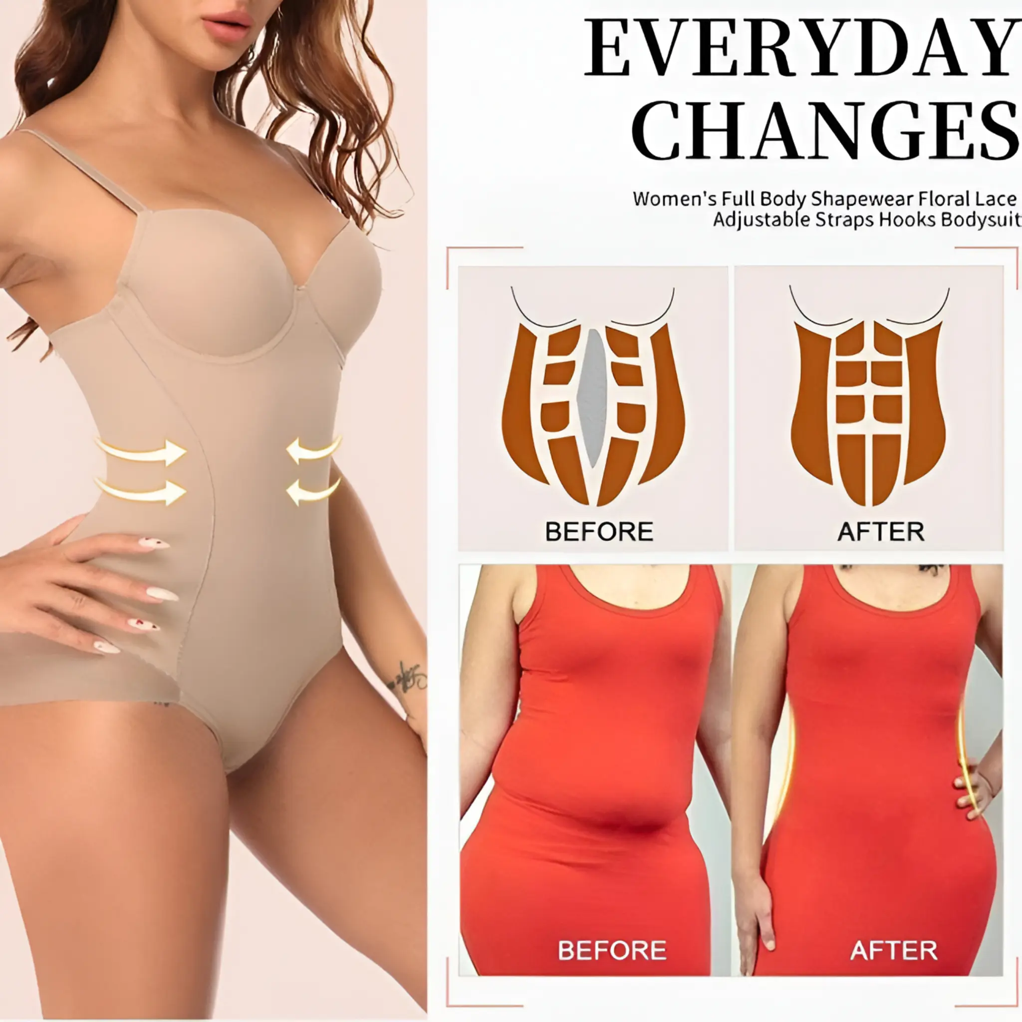 Ultimate Women's Full Body Shaper Slimming Bodysuit - Image 5