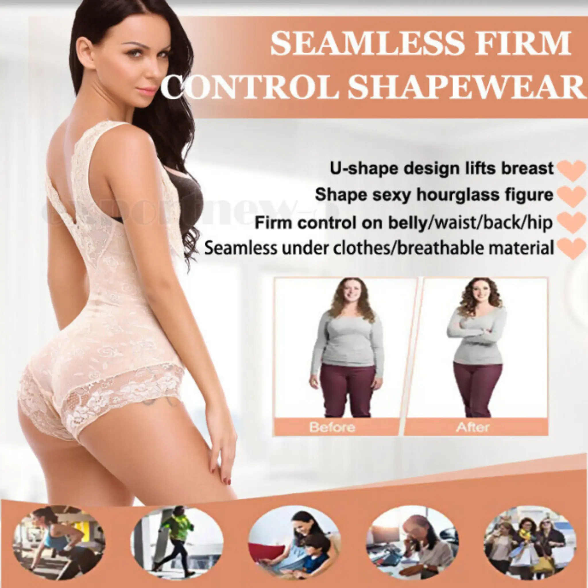 Faja Seamless Women's Waist Trainer Tummy Control Shapewear - Image 4