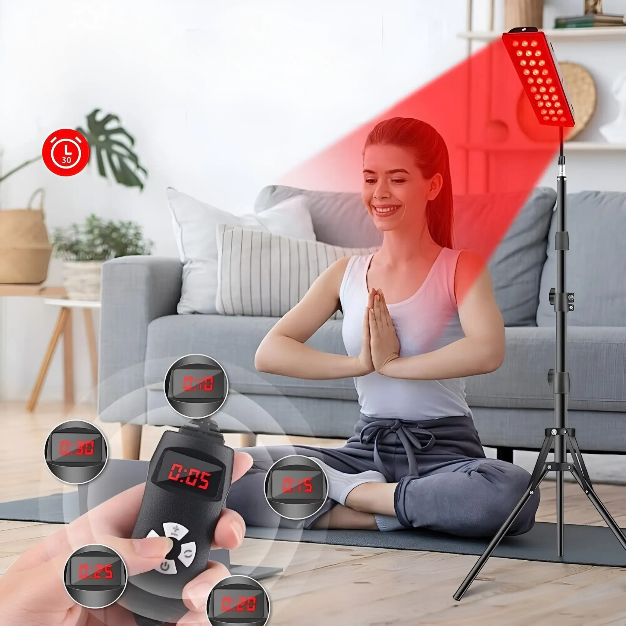 Red Light Therapy Lamp with Stand - Image 3