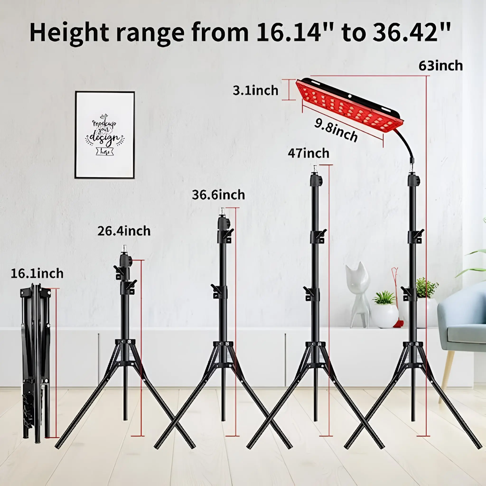 Red Light Therapy Lamp with Stand - Image 7