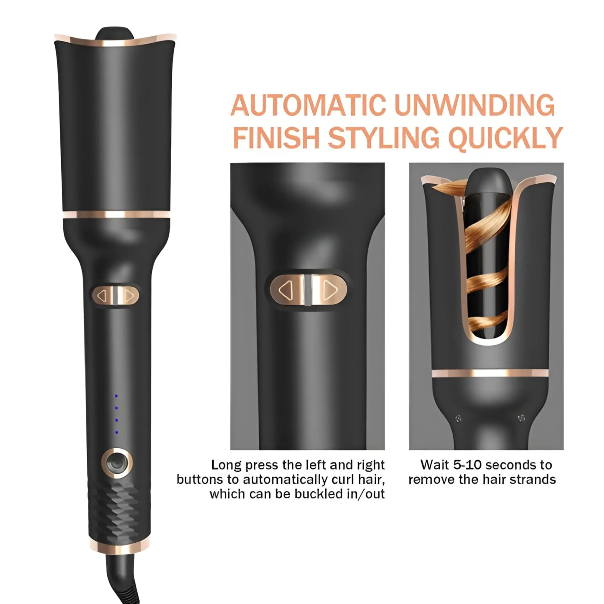 Auto Rotating Electric Hair Curler with Ceramic Technology - Image 3