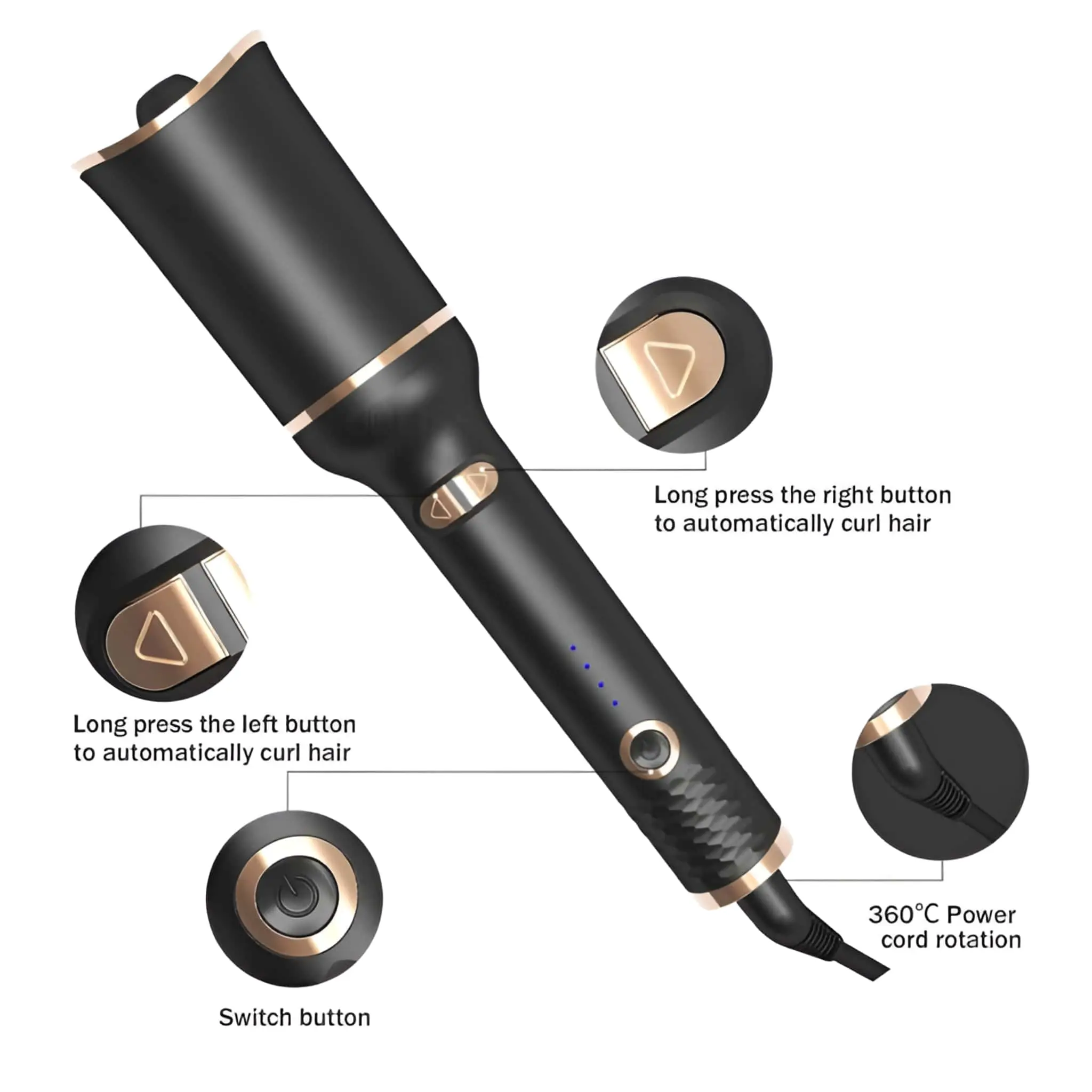 Auto Rotating Electric Hair Curler with Ceramic Technology - Image 6