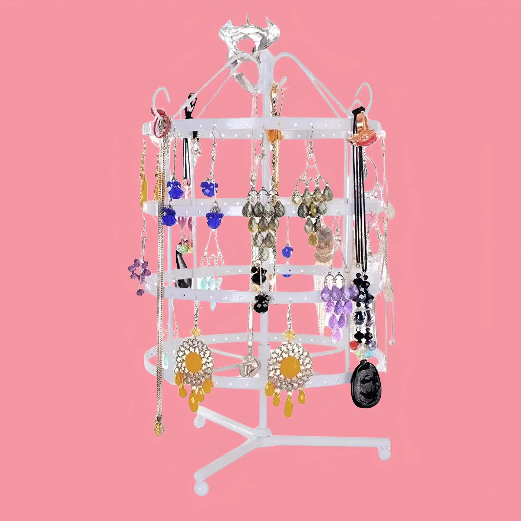 4 Tier Metal Earring Holder Stand - Image 2