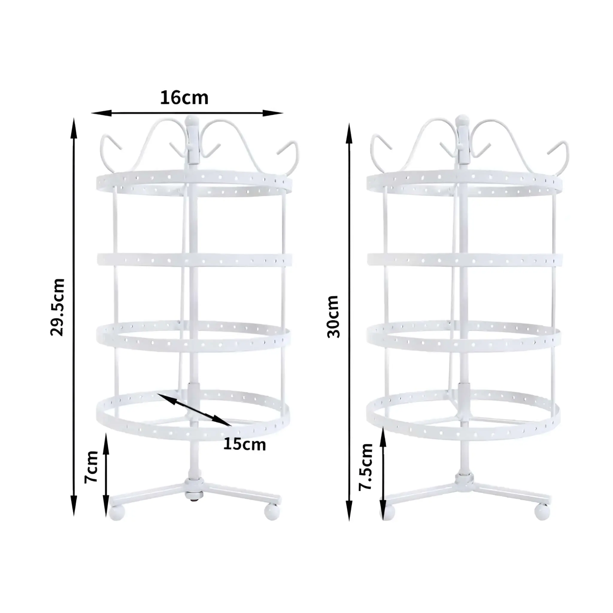 4 Tier Metal Earring Holder Stand - Image 4