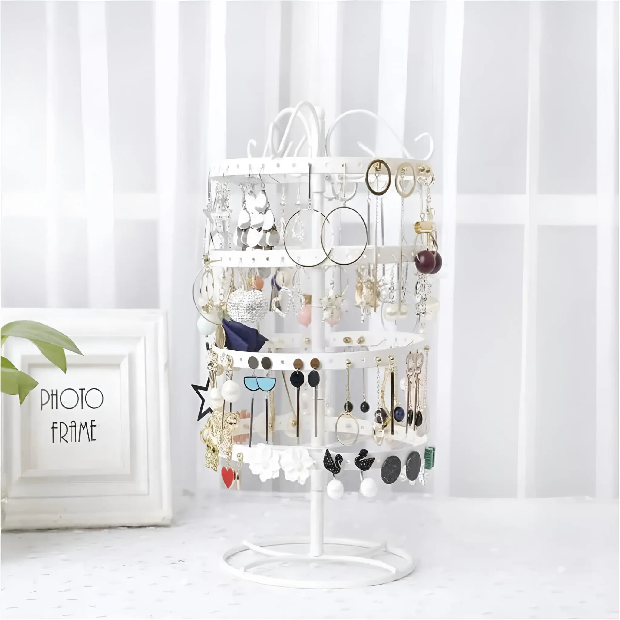 4 Tier Metal Earring Holder Stand - Image 7