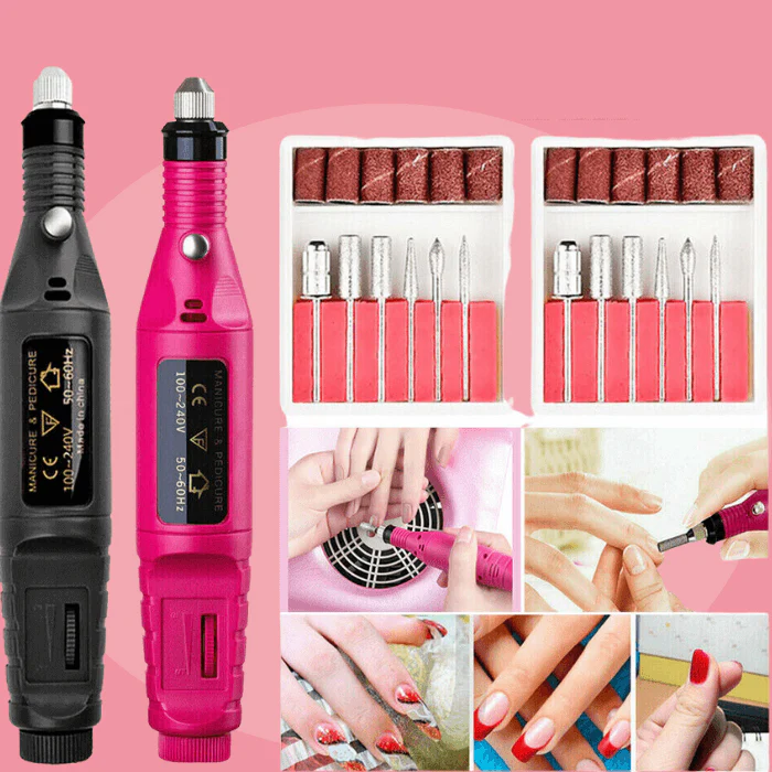 27-Piece Electric Nail Drill Bits Tool Set for Acrylic Art Manicure with Pen Shaper