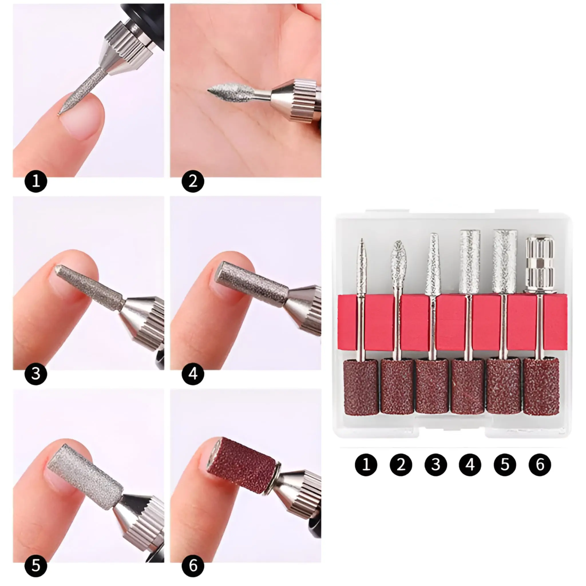 27-Piece Electric Nail Drill Bits Tool Set for Acrylic Art Manicure with Pen Shaper - Image 3