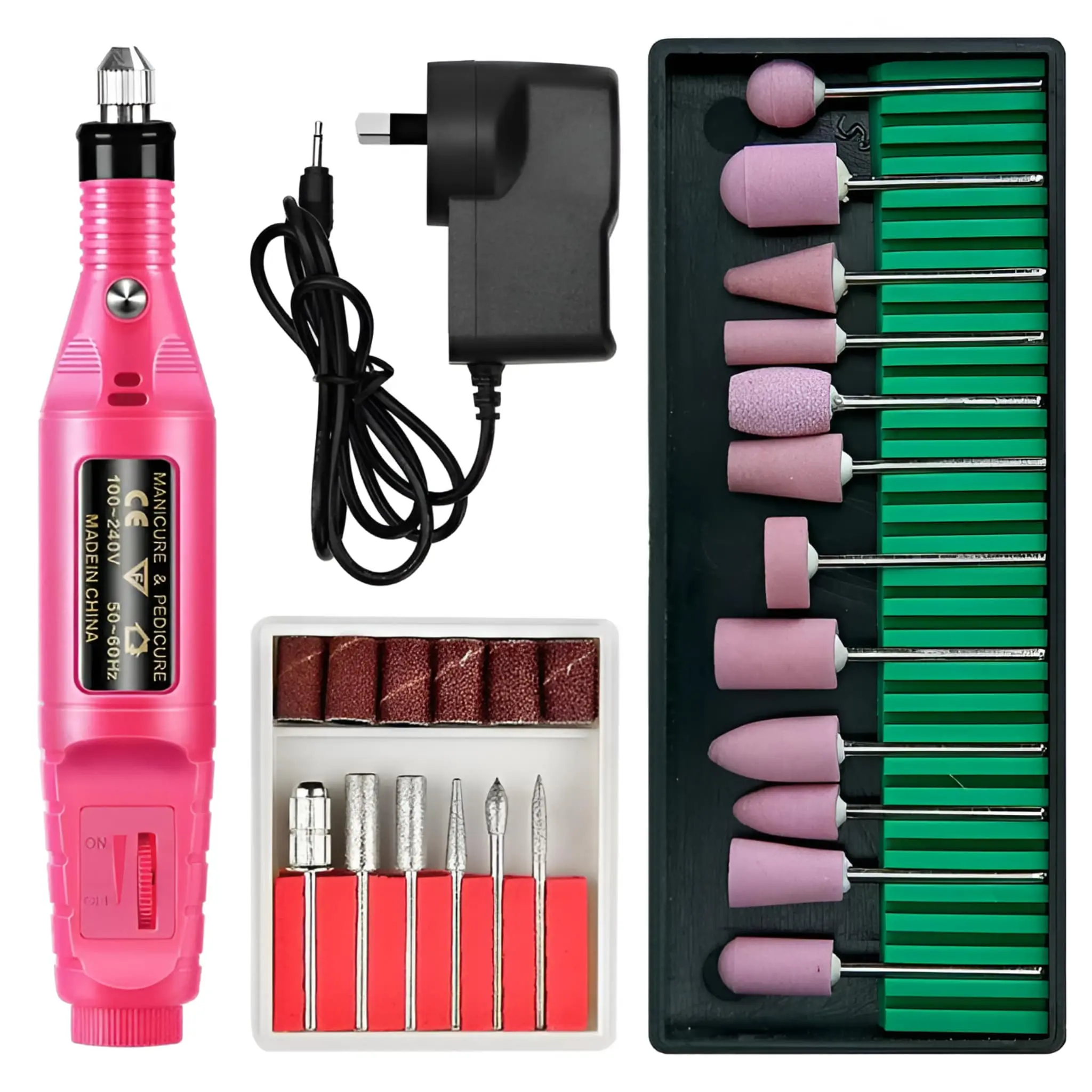 27-Piece Electric Nail Drill Bits Tool Set for Acrylic Art Manicure with Pen Shaper - Image 6
