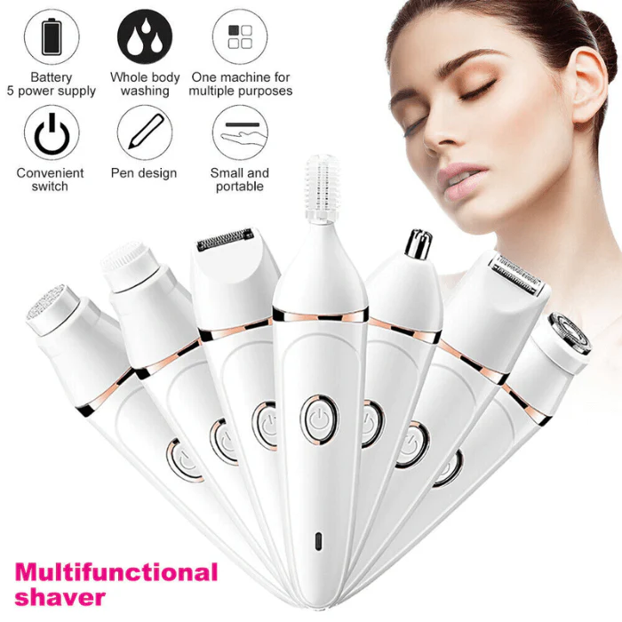 7 in 1 Waterproof Cordless Face Hair Remover Hair Trimmer Shaver - Image 7