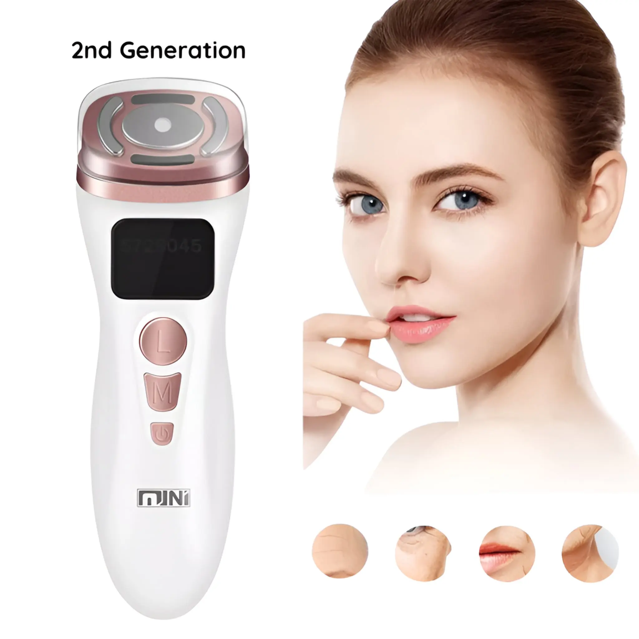 Microcurrent RF Hifu Anti Wrinkles Face Lifting Skin Tightening Device - Image 8