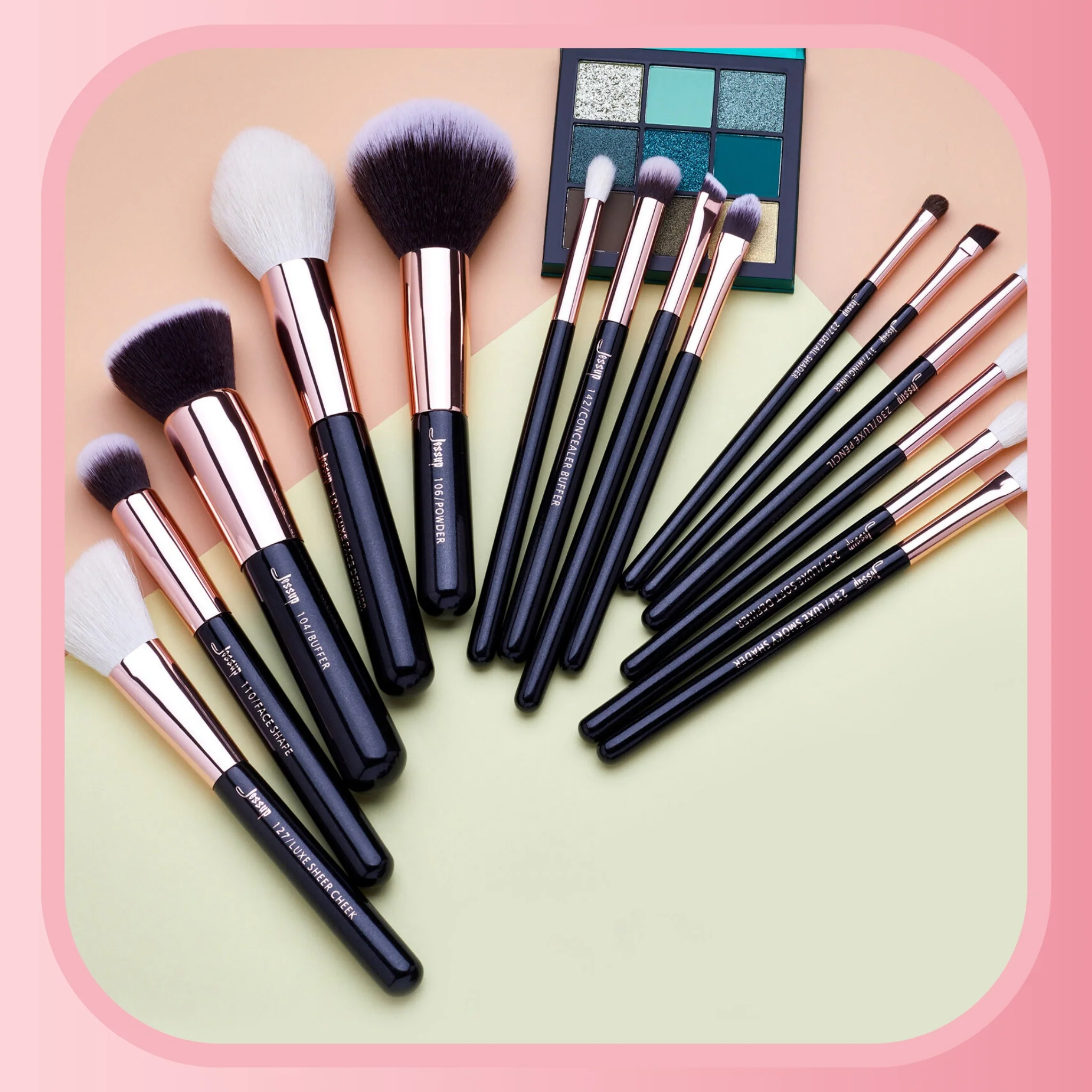 Jessup Makeup Brush Set Power Blending Beauty - Image 2