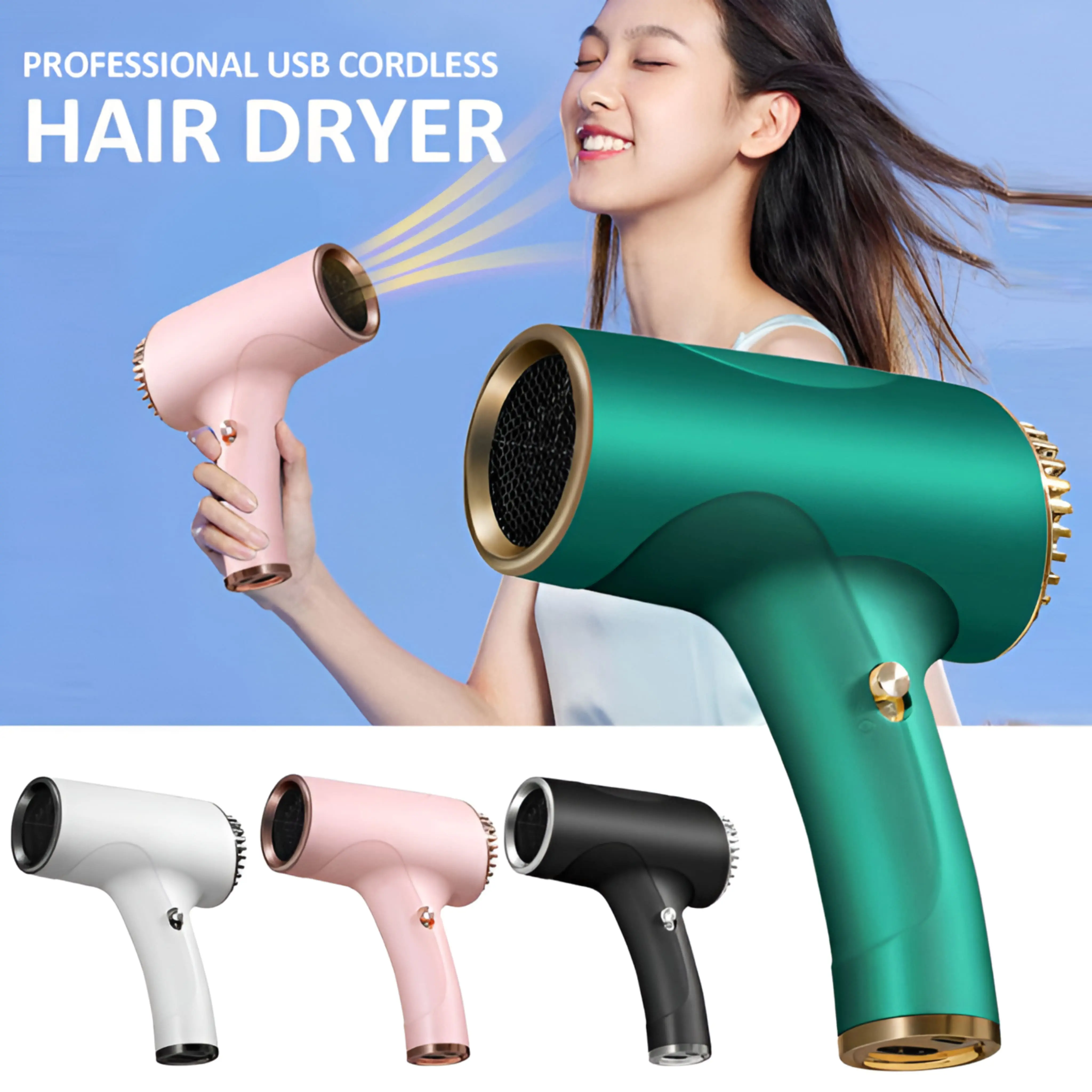 Rechargeable USB Hair Dryer - Image 10
