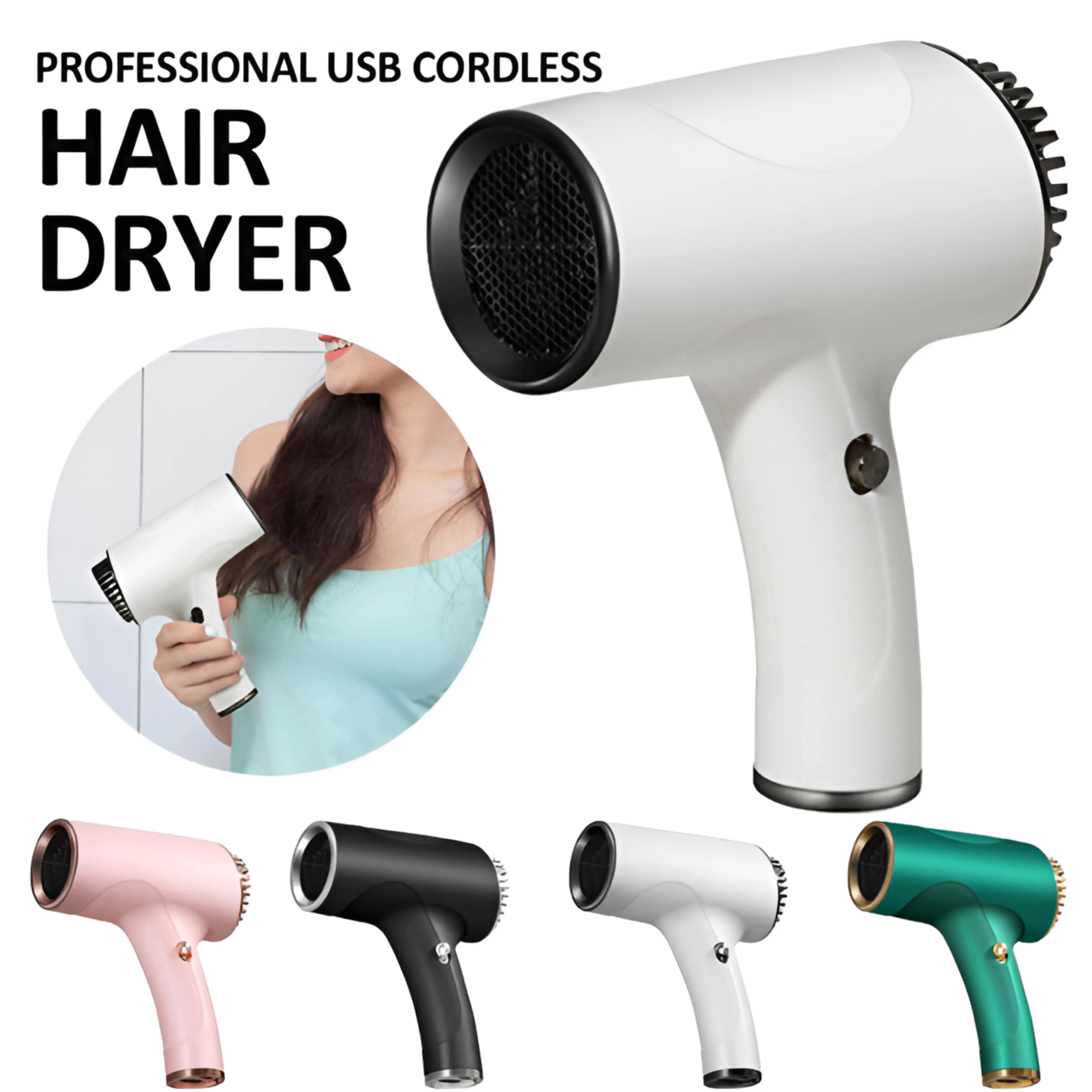 Rechargeable USB Hair Dryer - Image 7