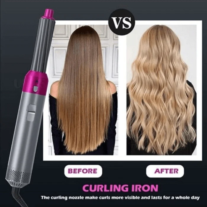 5-in-1 Professional Air Wrap Hair Dryer Styler Curler Straightener Hot Air Brush - Image 4