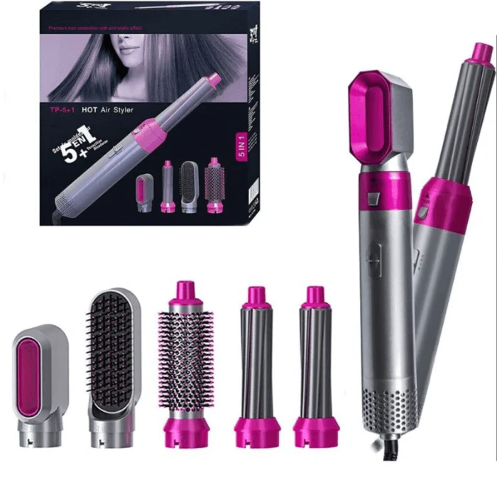 5-in-1 Professional Air Wrap Hair Dryer Styler Curler Straightener Hot Air Brush - Image 7