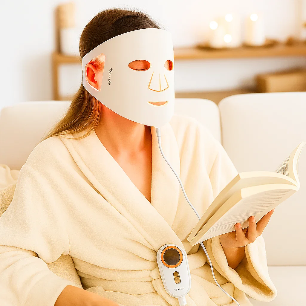 Kingdo Red Light Therapy Face Mask for Skin Rejuvenation and Wrinkle Reduction - Image 2