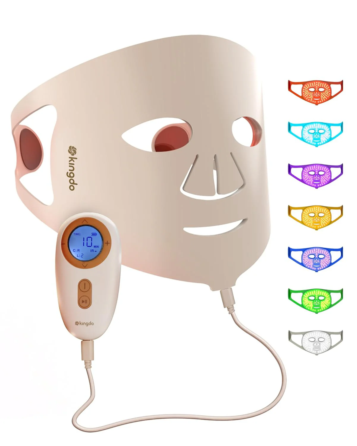 Kingdo Red Light Therapy Face Mask for Skin Rejuvenation and Wrinkle Reduction - Image 3