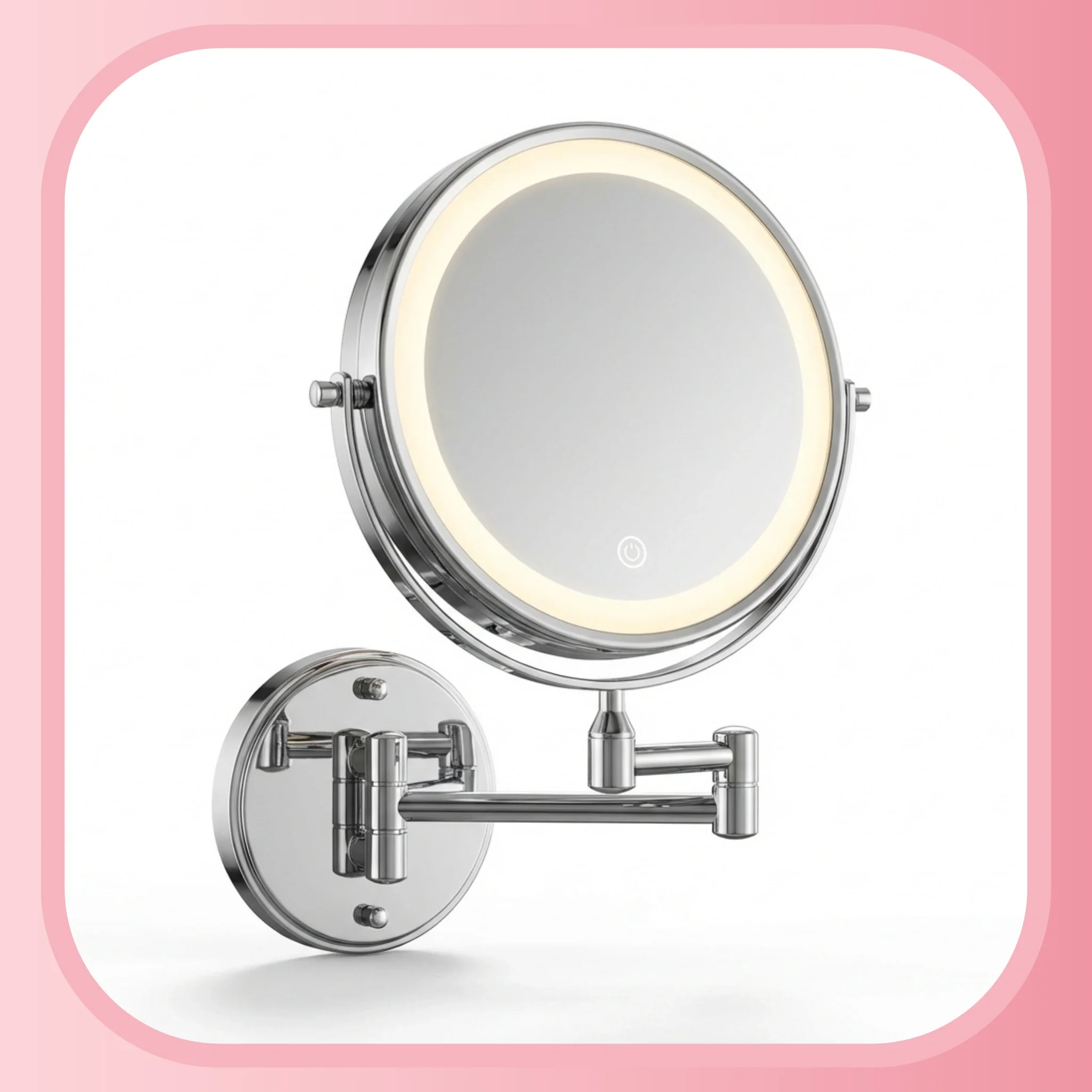 Embellir Extendable 10X Magnifying Double-Sided Makeup Mirror for Bathroom