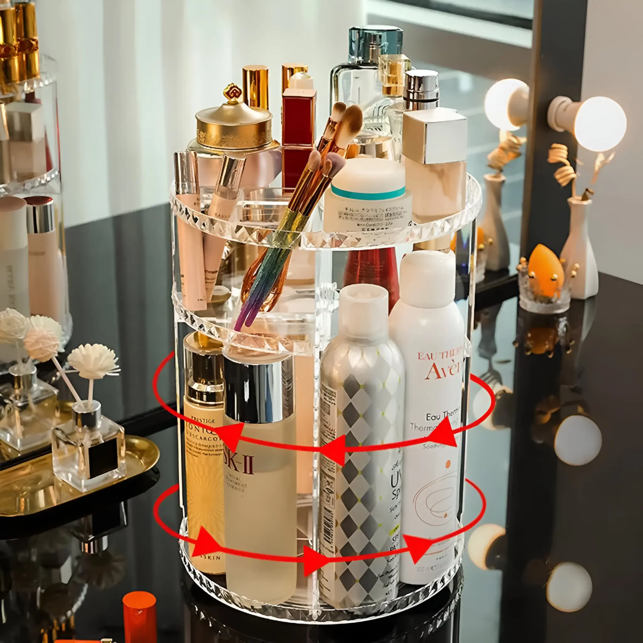 360° Rotating Makeup Organiser - Image 7