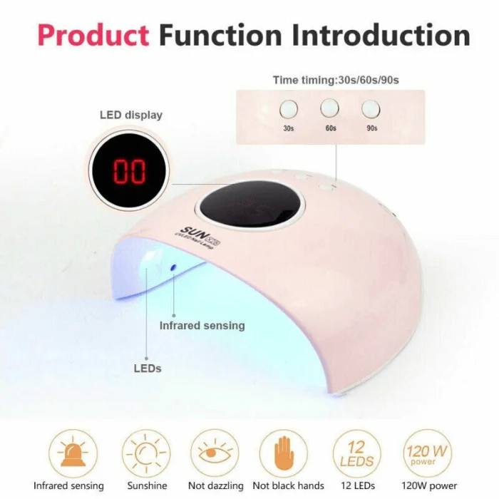 UV LED Light Professional Lamp Nail Polish Dryer Art Gel Curing Device - Image 4