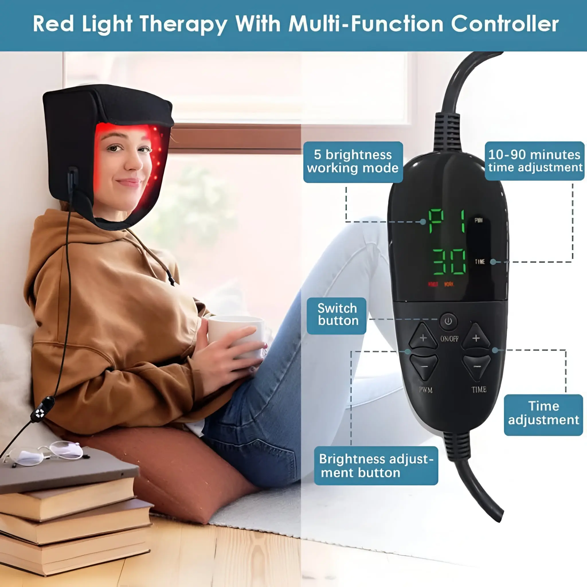 Infrared LED Light Therapy Hair Growth Cap - Image 3