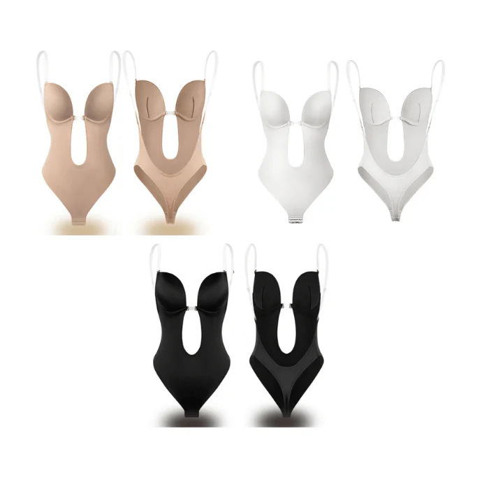 Faja Sexy Backless Body Shaper Seamless Deep Bodysuit with Padded Bra - Image 10