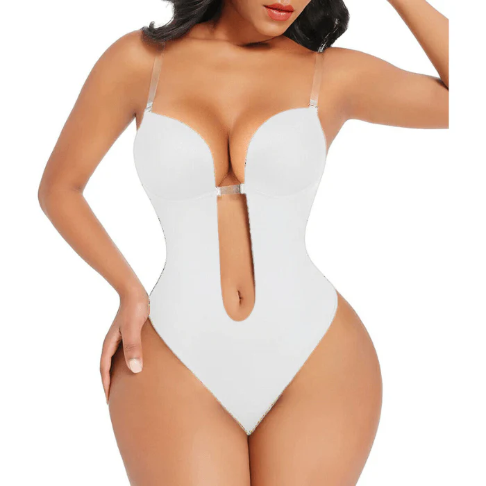 Faja Sexy Backless Body Shaper Seamless Deep Bodysuit with Padded Bra - Image 6
