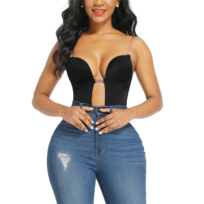 Faja Sexy Backless Body Shaper Seamless Deep Bodysuit with Padded Bra - Image 7