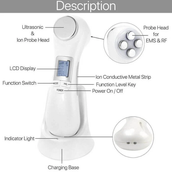 Ultrasonic Rejuvenation Facial Skin Care Therapy Massager - Image 6