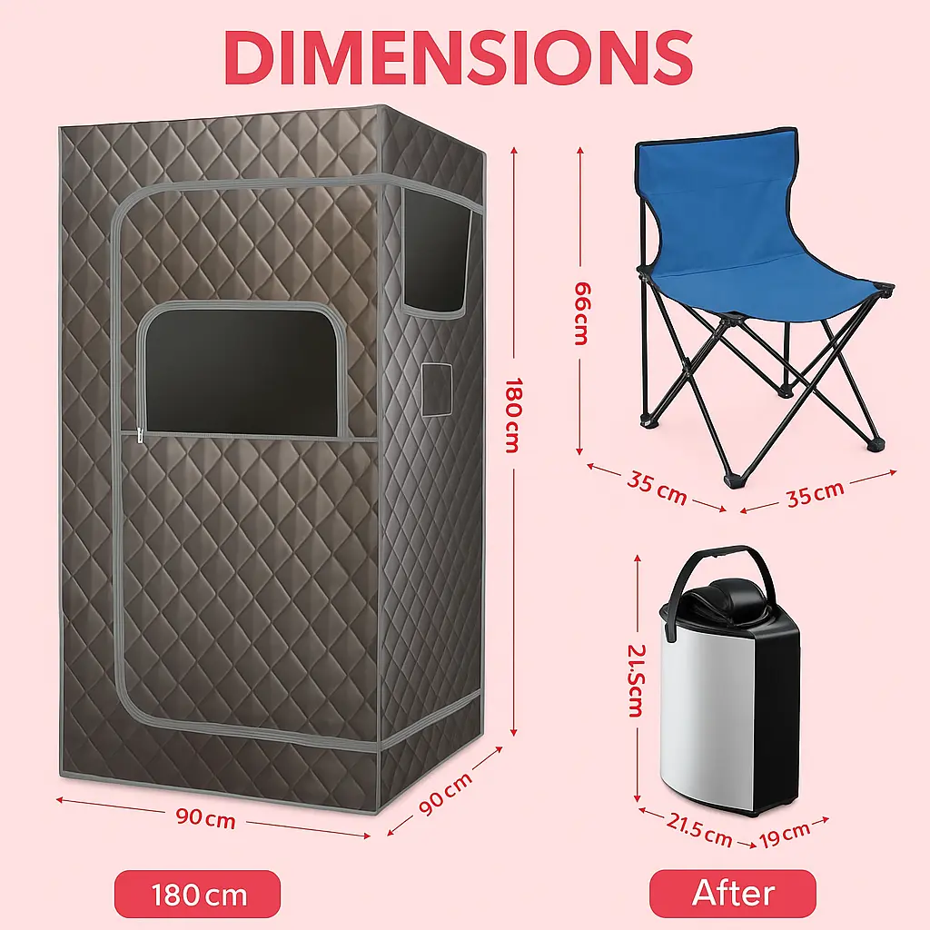 Steam Sauna Tent for Full-Body Detox and Deep Relaxation - Image 4