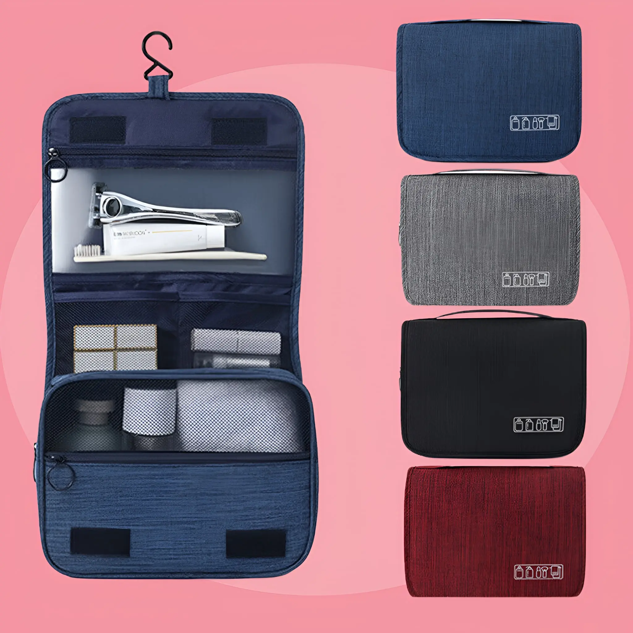 Compact Travel Cosmetic Bag - Image 3