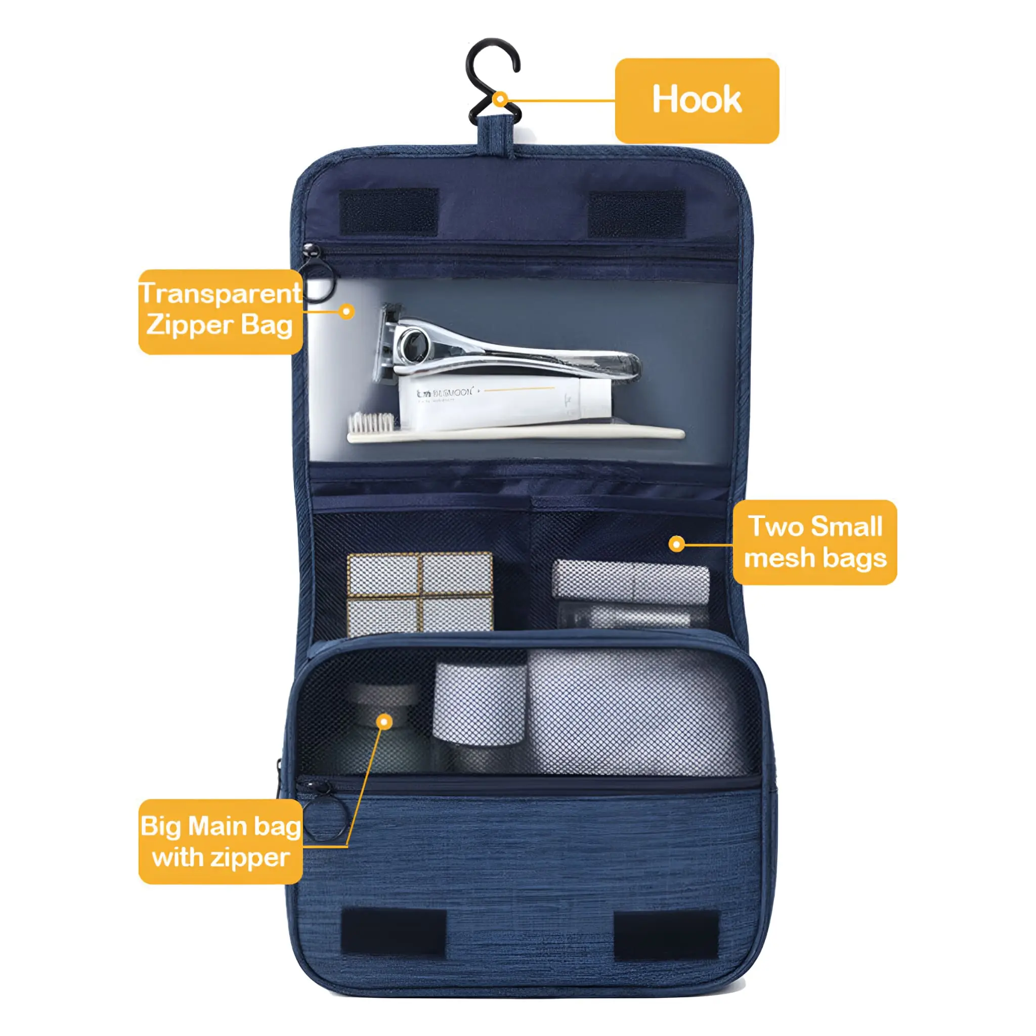 Compact Travel Cosmetic Bag - Image 7